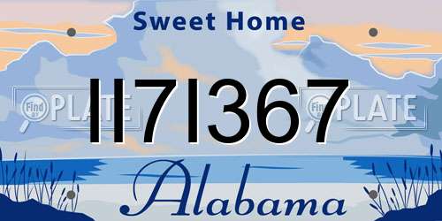 II7I367 Alabama License Plate