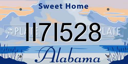 II7I528 Alabama License Plate