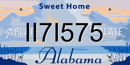 II7I575 Alabama License Plate