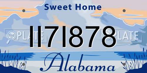 II7I878 Alabama License Plate