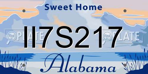 II7S217 Alabama License Plate