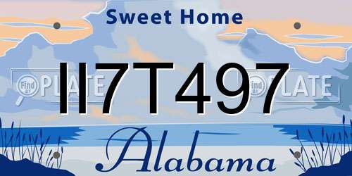 II7T497 Alabama License Plate