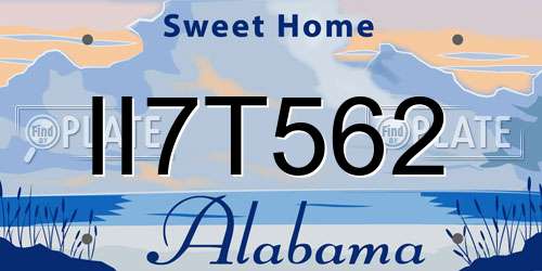 II7T562 Alabama License Plate
