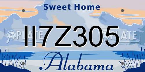 II7Z305 Alabama License Plate
