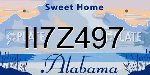 II7Z497 Alabama License Plate