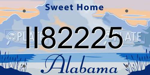 II82225 Alabama License Plate