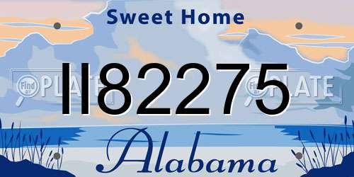 II82275 Alabama License Plate