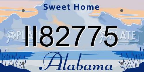 II82775 Alabama License Plate