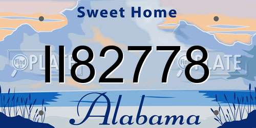 II82778 Alabama License Plate