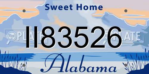 II83526 Alabama License Plate