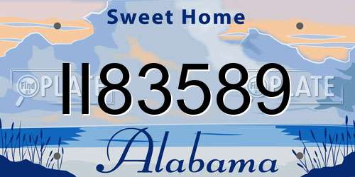 II83589 Alabama License Plate