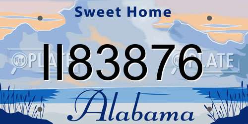 II83876 Alabama License Plate