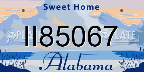 II85067 Alabama License Plate