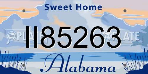 II85263 Alabama License Plate