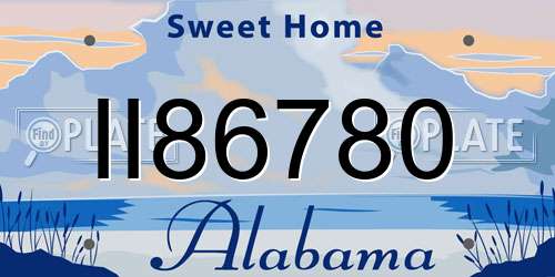 II86780 Alabama License Plate