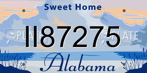 II87275 Alabama License Plate