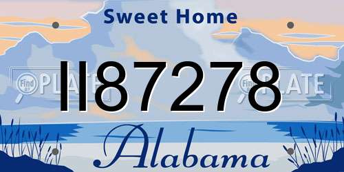 II87278 Alabama License Plate