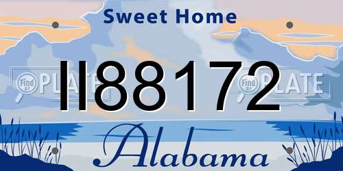 II88172 Alabama License Plate