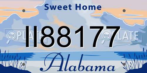 II88177 Alabama License Plate