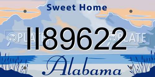 II89622 Alabama License Plate
