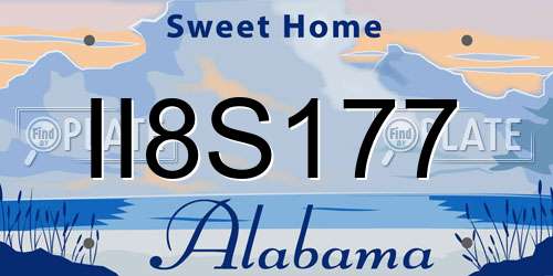 II8S177 Alabama License Plate