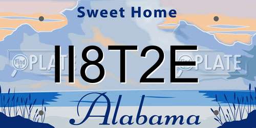 II8T2E Alabama License Plate