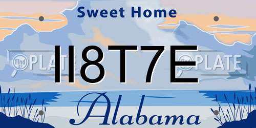 II8T7E Alabama License Plate