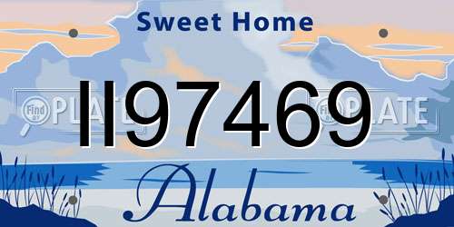 II97469 Alabama License Plate