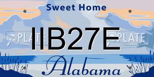 IIB27E Alabama License Plate