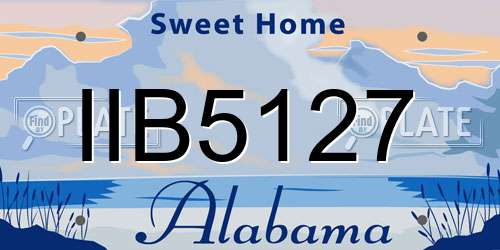 IIB5127 Alabama License Plate