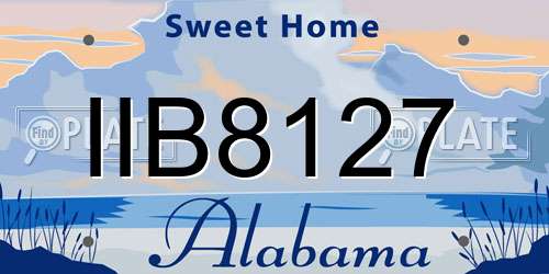 IIB8127 Alabama License Plate