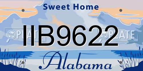 IIB9622 Alabama License Plate