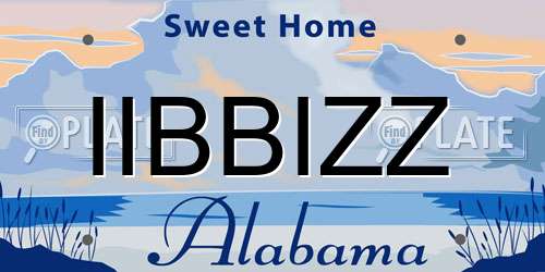 IIBBIZZ Alabama License Plate