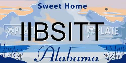 IIBSITT Alabama License Plate