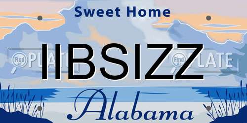 IIBSIZZ Alabama License Plate
