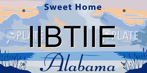 IIBTIIE Alabama License Plate