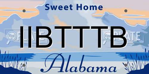 IIBTTTB Alabama License Plate