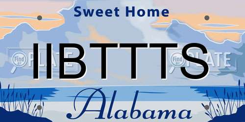 IIBTTTS Alabama License Plate