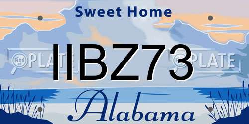 IIBZ73 Alabama License Plate