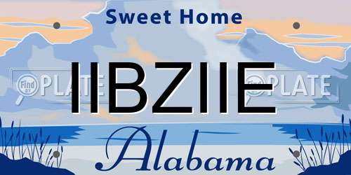 IIBZIIE Alabama License Plate