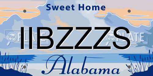 IIBZZZS Alabama License Plate
