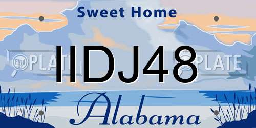 IIDJ48 Alabama License Plate