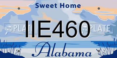 IIE460 Alabama License Plate