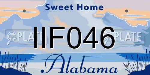 IIF046 Alabama License Plate