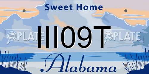 III09T Alabama License Plate
