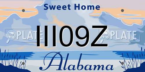 III09Z Alabama License Plate