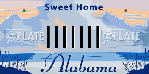 IIIIIII Alabama License Plate