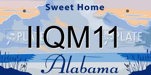 IIQM11 Alabama License Plate