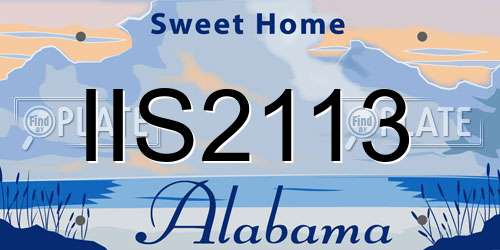 IIS2113 Alabama License Plate
