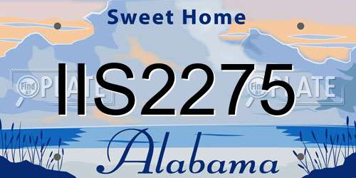 IIS2275 Alabama License Plate